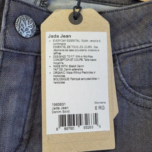 Prana Jada Jean Womens 6 Reg Denim‎ Solid Grey Stretch 5-Pocket Style 1965631 - Picture 9 of 12